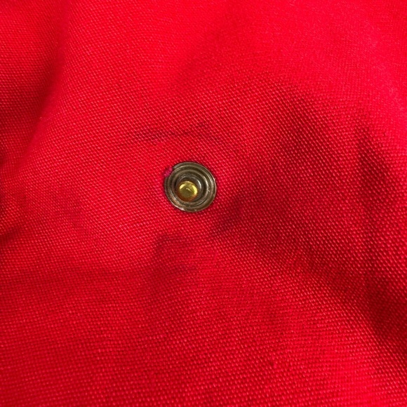 Vintage Eddie Bauer Womens Size L Goose Down Chore Barn Coat Parka Red *Read - Picture 9 of 16